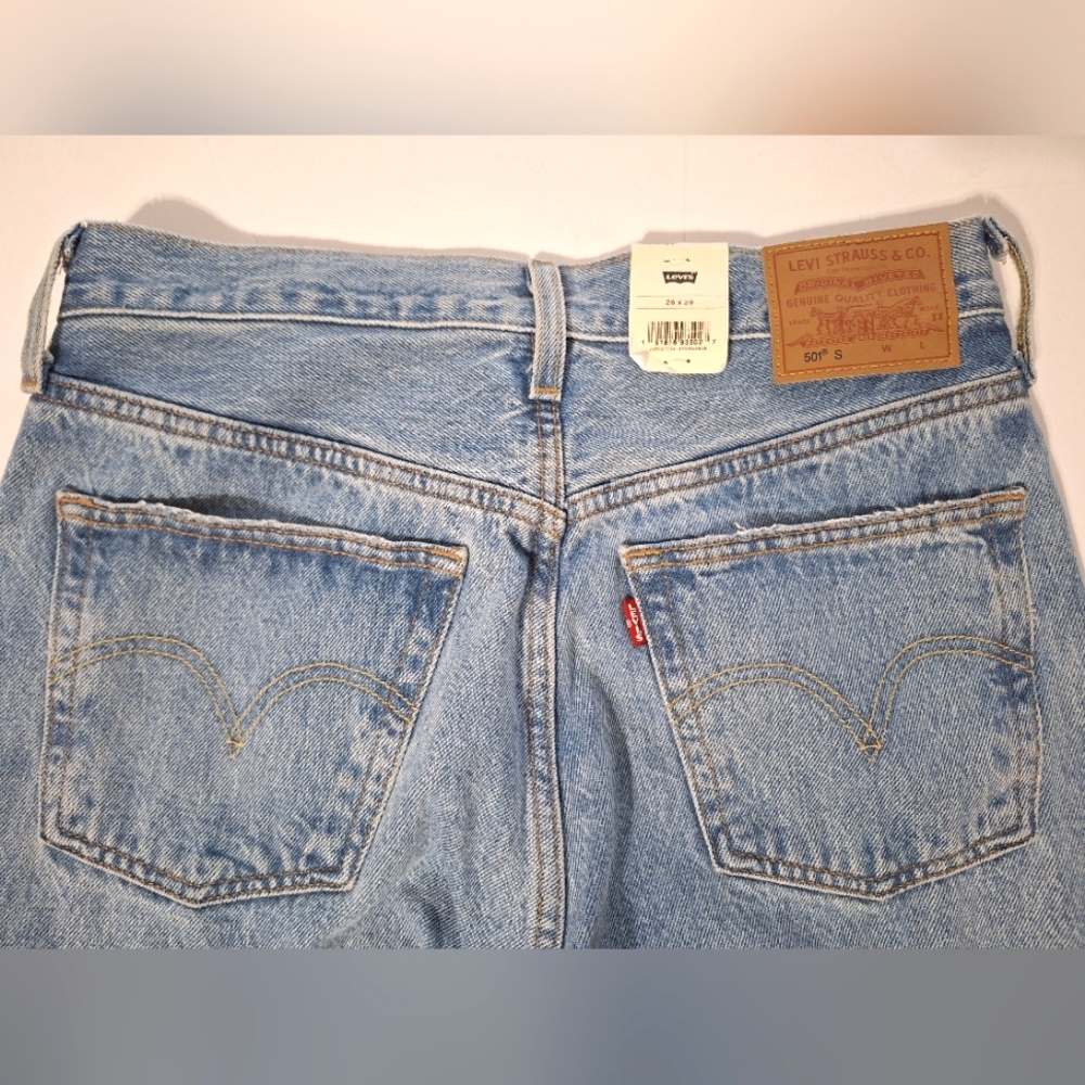 💎NWT Levi's 501 Skinny Distressed Medium Wash Jeans - Picture 13 of 16